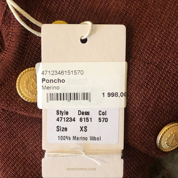 Stenströms Mary Rust Merino Wool Cape - Picture 6 of 8